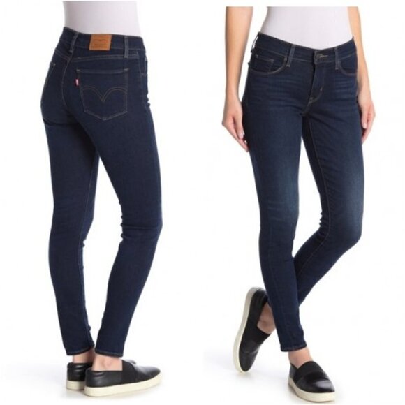 NWT Levis Premium Denim Curvy Skinny size 24  Jeans dark wash preppy retro - Picture 2 of 8